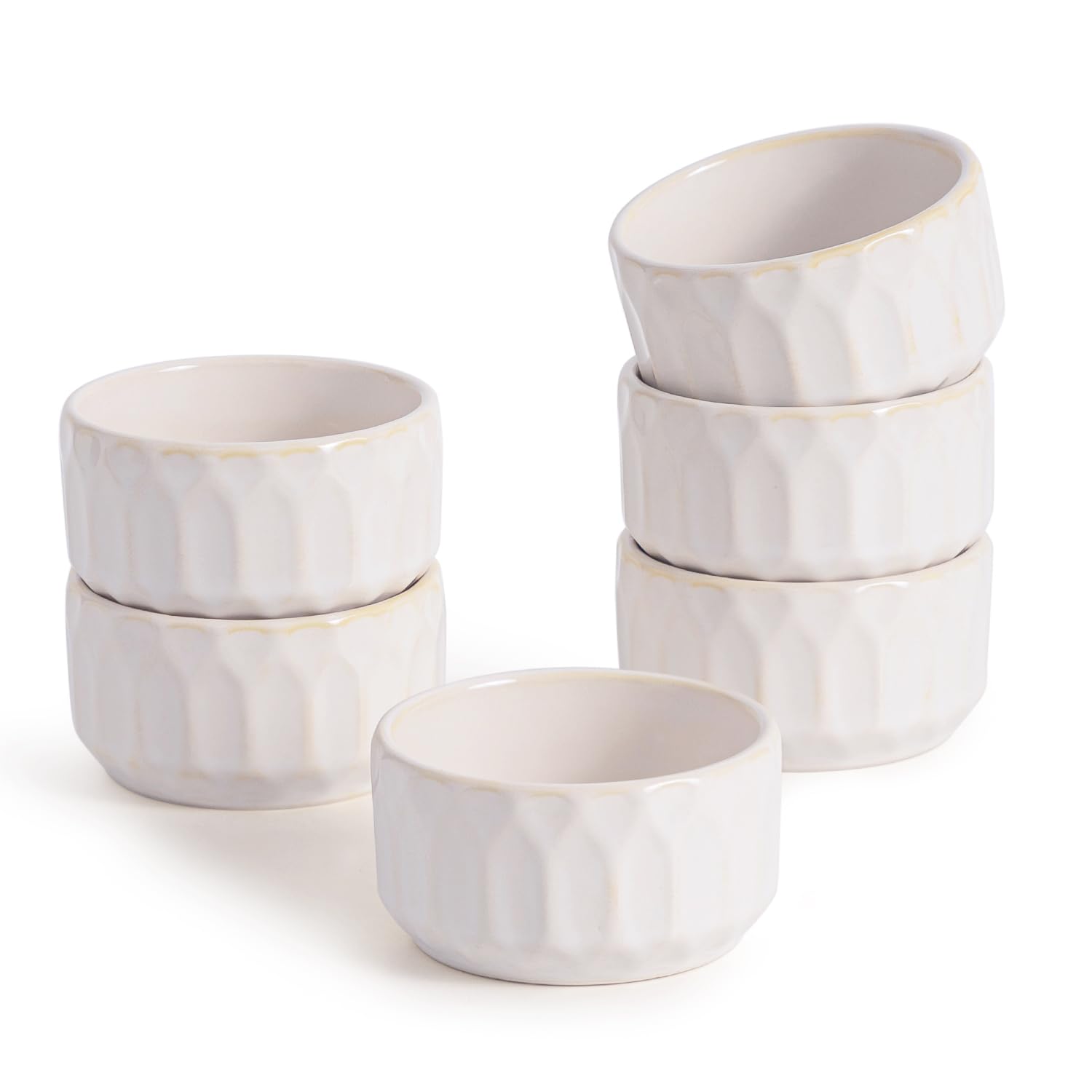 Oven & Dishwasher Safe 4 oz Ramekin Set - 6 Piece, Perfect Gift for Holidays