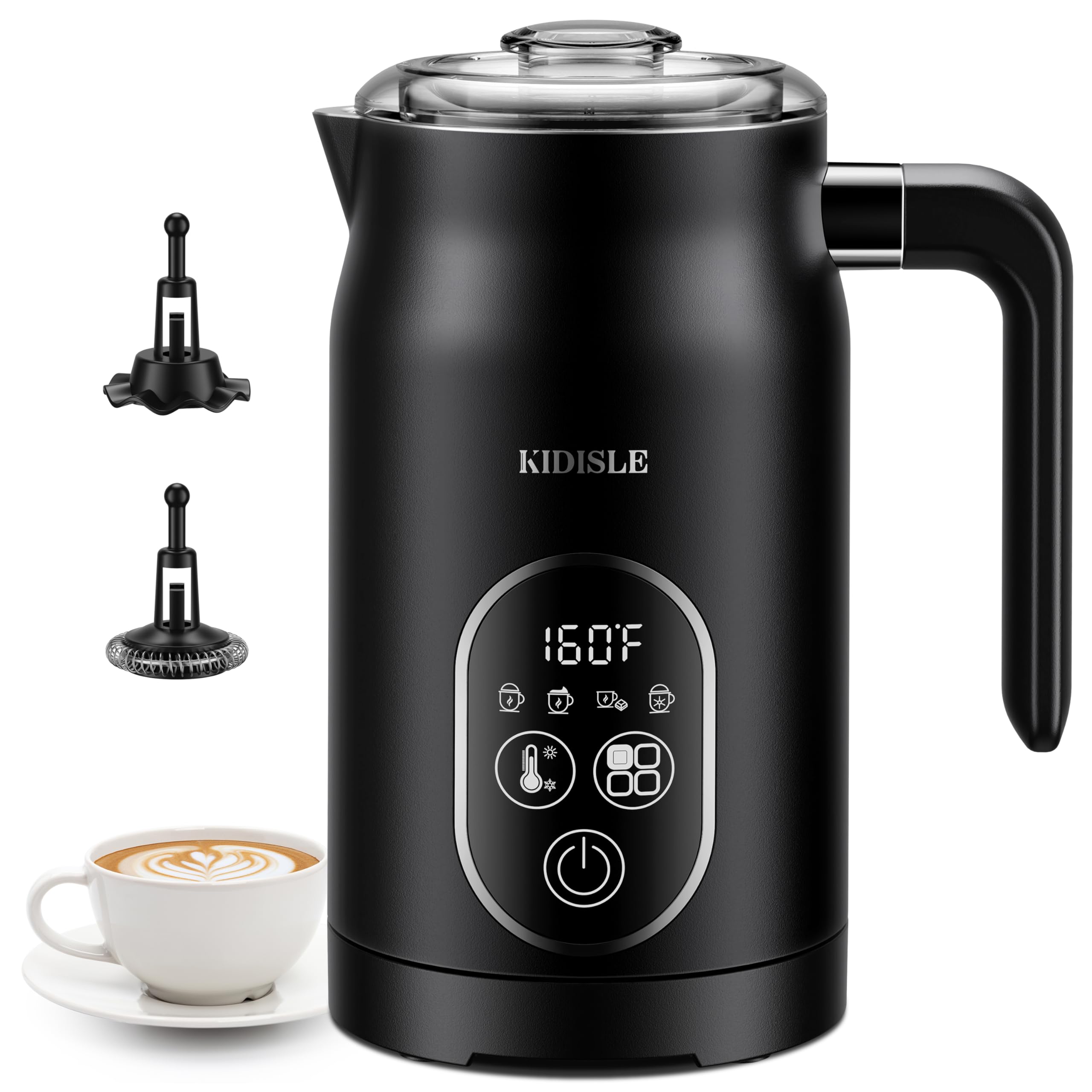 4-in-1 Electric Milk Frother for Coffee, Lattes & More