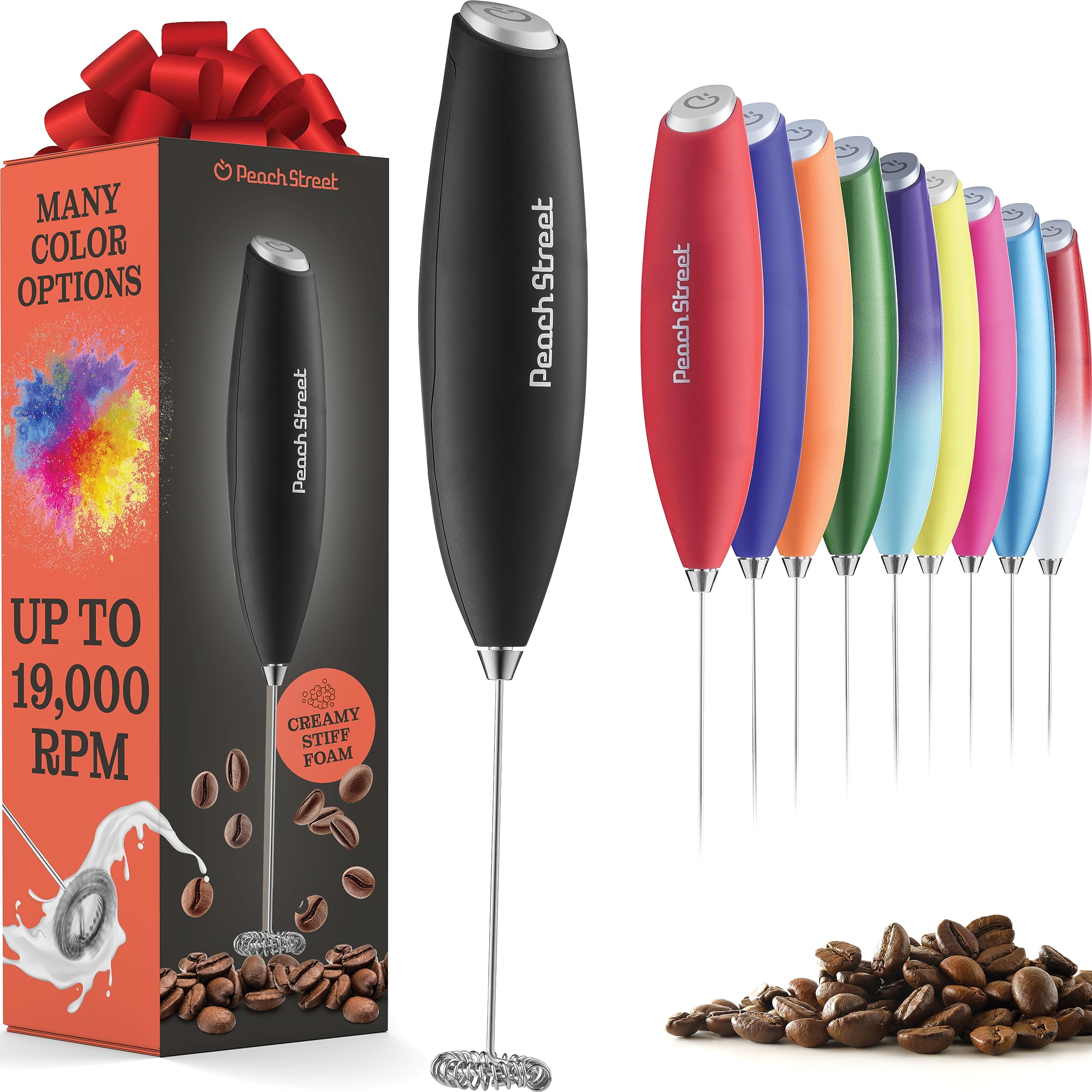 Mini Battery-Powered Milk Frother, Stainless Steel Coffee Mixer for Lattes & Cappuccino